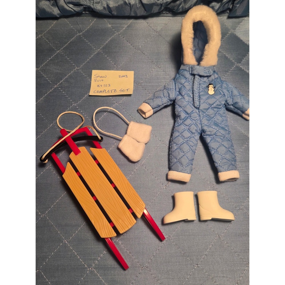 Madeline & Friends Snowsuit Complete Set 2003 Learning Curve 84223 Sled Boots